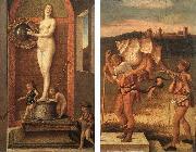 BELLINI, Giovanni Four Allegories: Prudence and Falsehood oil on canvas